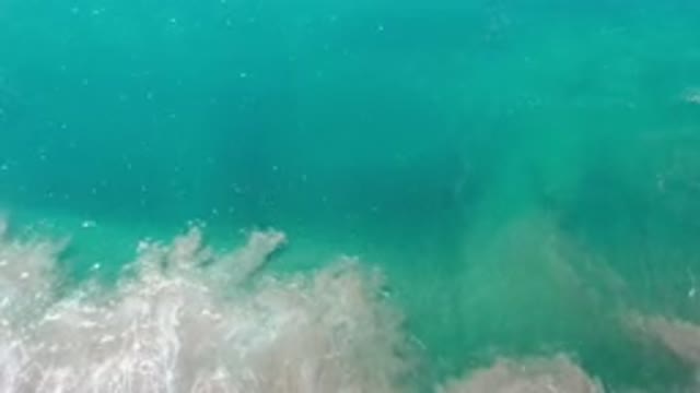 LOS CABOS MEXICO-2020: Ocean Lake Body Of Water Seen From Above Panning To The
