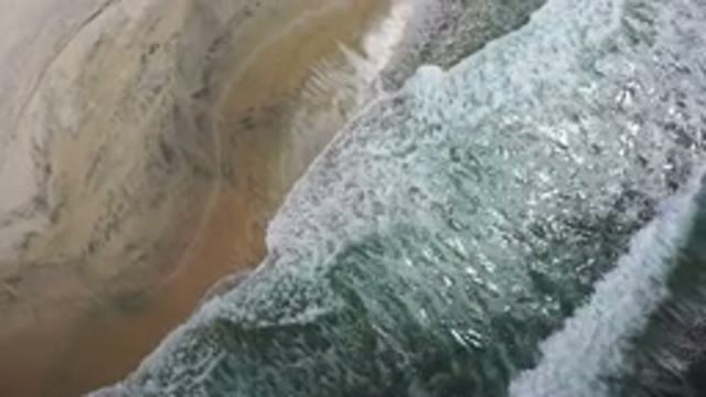 LOS CABOS MEXICO-2020: Footage Of A High Cliff Next To The Sea While Waves Crash