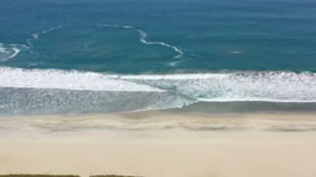 LOS CABOS MEXICO-2020: Aerial View Of The Beach Without People And The Waves