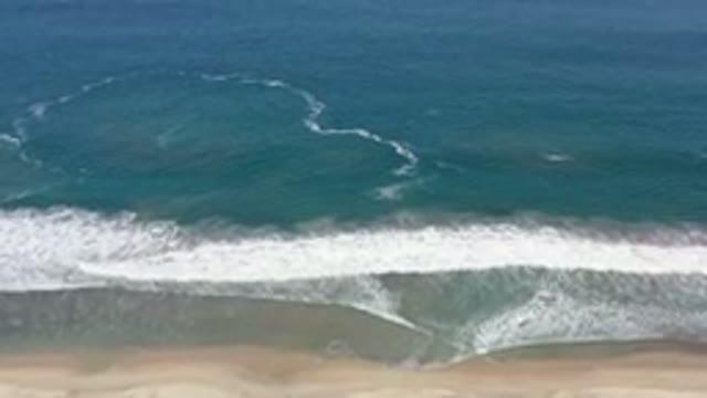 LOS CABOS MEXICO-2020: Aerial View Of A Green Sea With Small Waves
