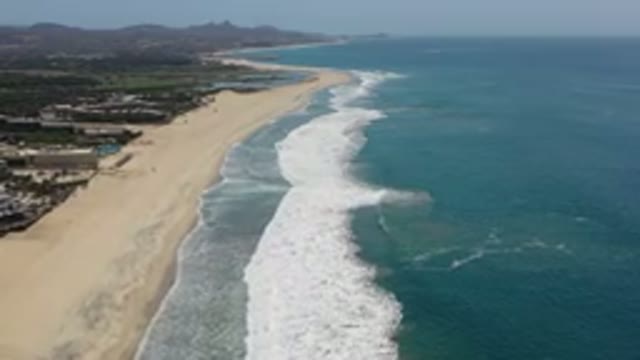 LOS CABOS MEXICO-2020: Panoramic View Of The Coastal Area With Few Buildings