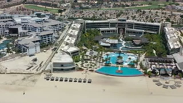 LOS CABOS MEXICO-2020: Birds Eye View Of Tropical Beach Resort Or Hotel Looking