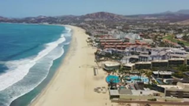LOS CABOS MEXICO-2020: Aerial View Of The Beautiful And Serene Coastline Of Los