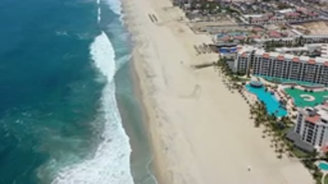 LOS CABOS MEXICO-2020: Amazing Beach And Resort Hotel View From High Above