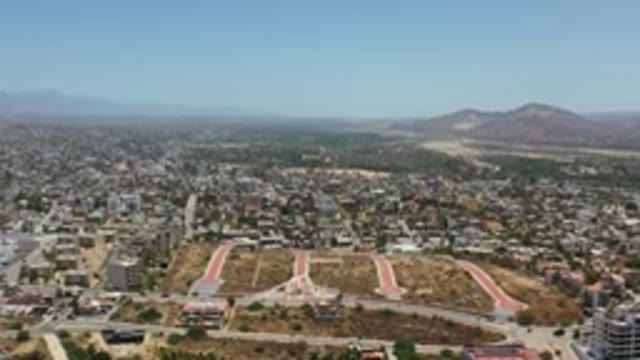 LOS CABOS MEXICO-2020: Aerial Drone Footage Of City With Undeveloped Housing