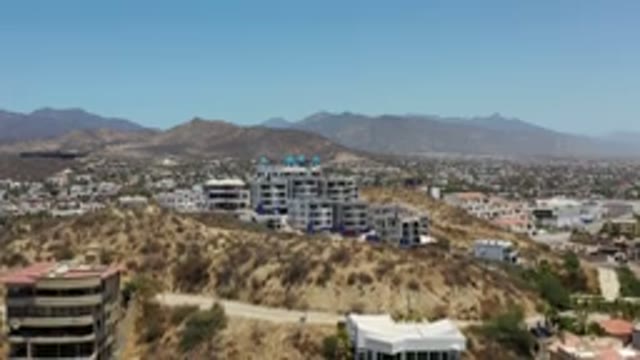 LOS CABOS MEXICO-2020: High Rise Apartments Obstructing View On Mountain Range