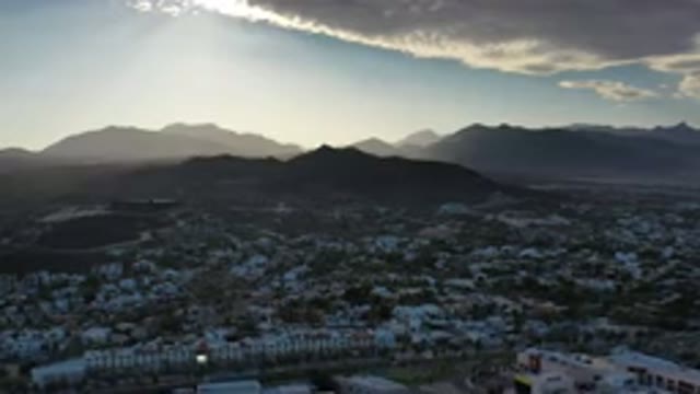 LOS CABOS MEXICO-2020: Sky Clears Over Mountainous City