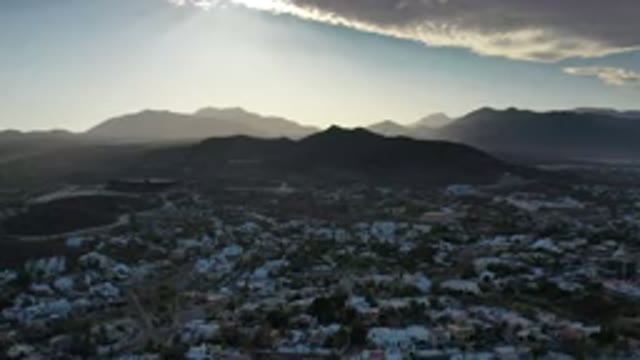 LOS CABOS MEXICO-2020: Slow Shot Of Landscape With Mountains