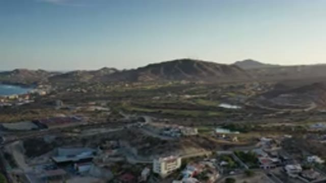 LOS CABOS MEXICO-2020: Aerial View Of Tall And Green Mountains With Some
