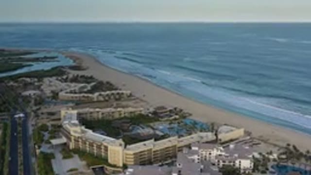 LOS CABOS MEXICO-2020: The Aerial View Of A Coastal Beach
