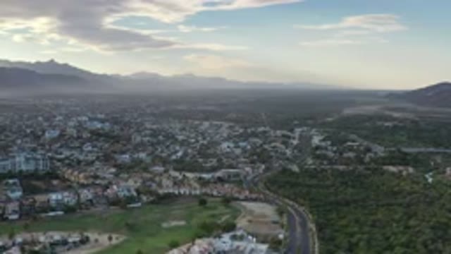 LOS CABOS MEXICO-2020: Aerial View Of This Beautiful City In The Middle Of
