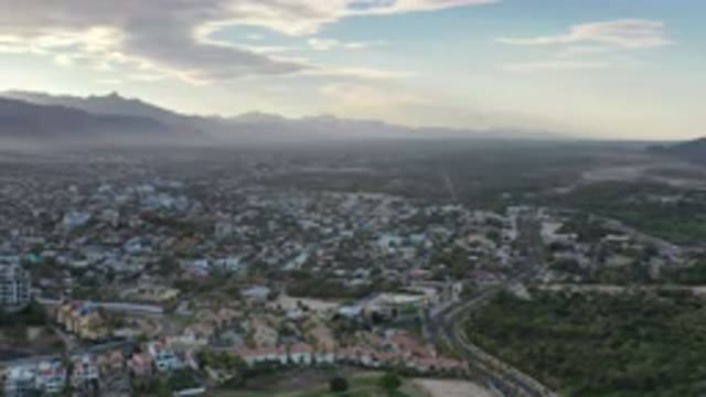 LOS CABOS MEXICO-2020: A City Full Of Buildings With Mountains In The Background