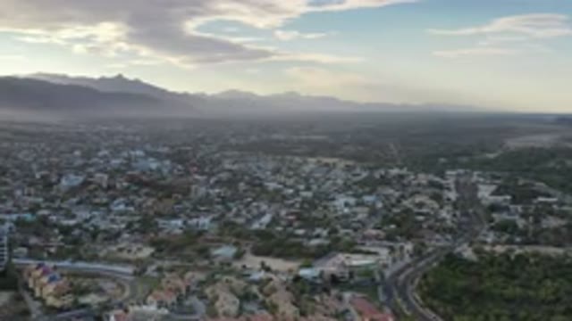 LOS CABOS MEXICO-2020: A Morning or Evening View of a Vast and Scattered Cityscape