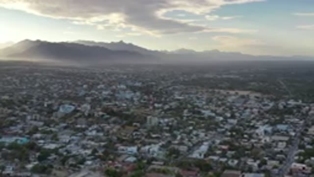 LOS CABOS MEXICO-2020: Aerial View Of The City With Beautiful Mountain In The