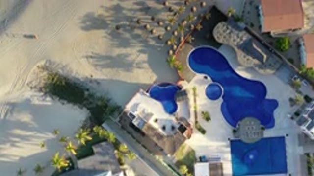LOS CABOS MEXICO-2020: Footage Of Buildings With Swimming Pools Next To