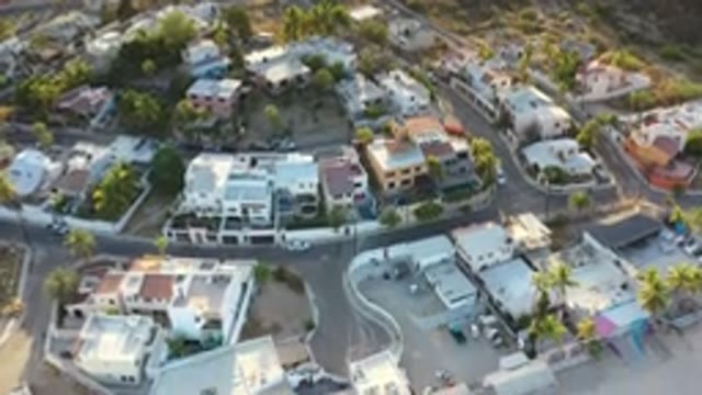 LOS CABOS MEXICO-2020: Beautiful Neighborhood Full Of White Houses
