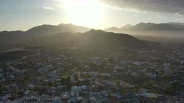 LOS CABOS MEXICO-2020: A Sunset Over Mountains