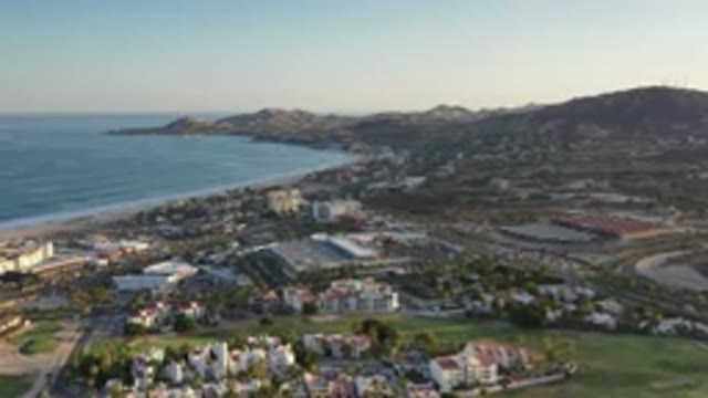LOS CABOS MEXICO-2020: A Beautiful Landscaped Sea Shore With Scattered Greenery