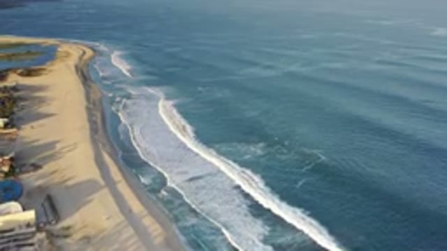 LOS CABOS MEXICO-2020: Ocean Waves Crashing Onto Miles Of Pristine White Sand