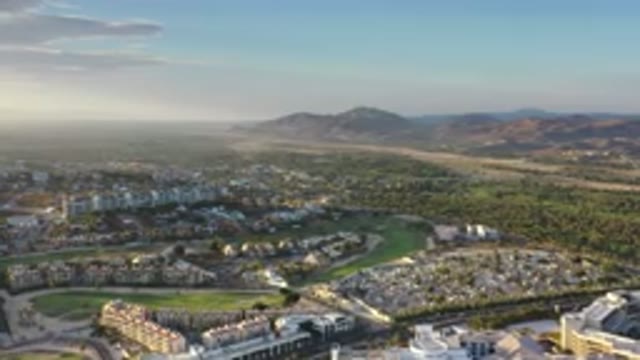 LOS CABOS MEXICO-2020: Aerial View Over The Urban Area With Buildings And Roads