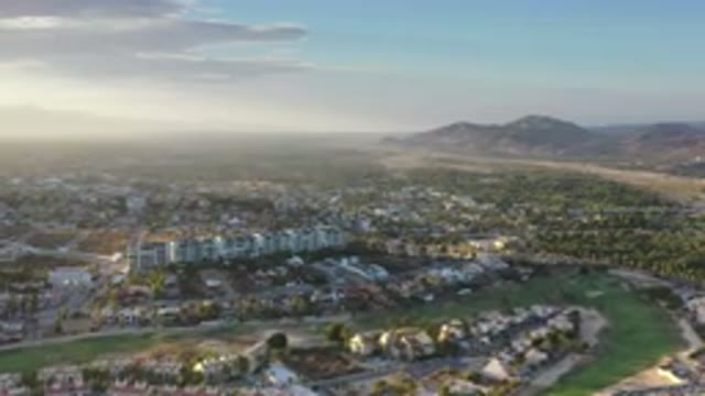 LOS CABOS MEXICO-2020: An Overhead View Of An Urban Area With Green Spaces