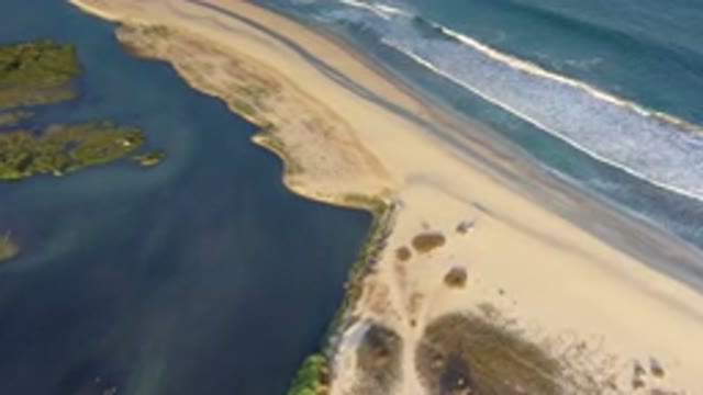 LOS CABOS MEXICO-2020: A Beautiful Top View Of A Beach With Waves And Blue Waters