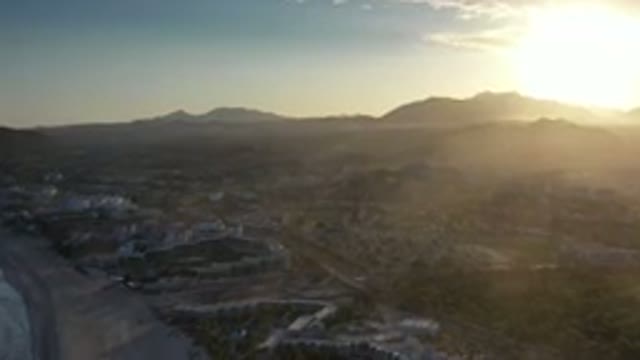 LOS CABOS MEXICO-2020: A Beautiful Sunrise Coming From Over The Mountains To