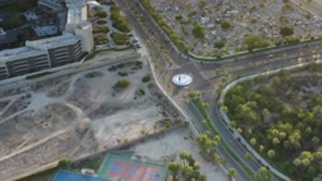LOS CABOS MEXICO-2020: Top View Of The Highways Three Road Junction Area