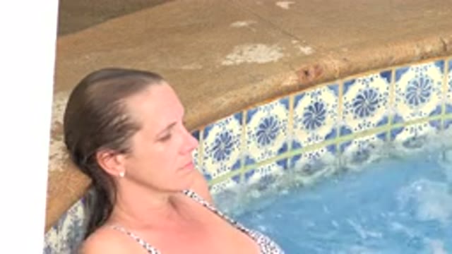 LOS CABOS MEXICO-2020: A Woman Relaxing On Jacuzzi On Her Leisure Time In A