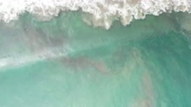 LOS CABOS MEXICO-2020: Blue Ocean Tides Shown From Above