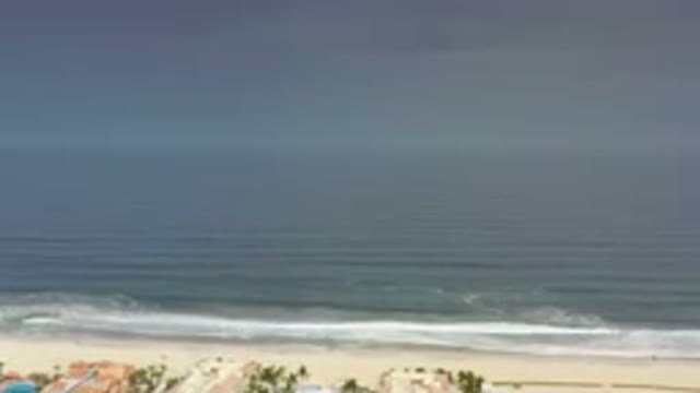 LOS CABOS MEXICO-2020: Aerial Drone Flyover Beach Shoreline Ocean Views Waves