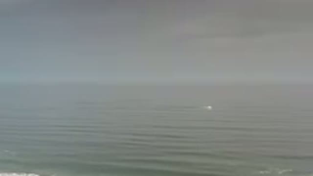 LOS CABOS MEXICO-2020: A Wide View Of Ash Colored Sea And A White Spot
