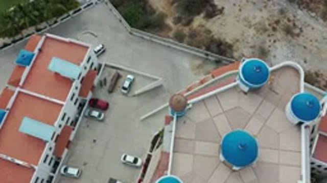 LOS CABOS MEXICO-2020: Buildings And Car Shown In A Long View