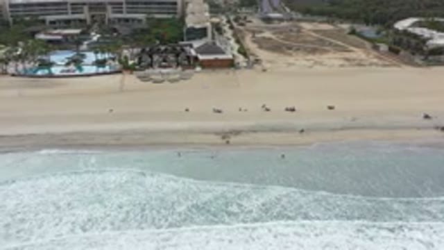 LOS CABOS MEXICO-2020: Record Of Calm Beach With Gray Skies Silent And Calm