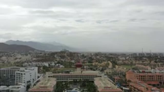 LOS CABOS MEXICO-2020: Long View Of Huge Buildings In Middle City Near By Two