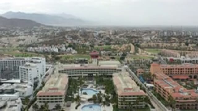 LOS CABOS MEXICO-2020: Beautiful Poolside Resort Amidst Large City and Gorgeous Mountains