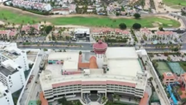 LOS CABOS MEXICO-2020: Panning Over The Top Of A Hotel Or Other Large Building