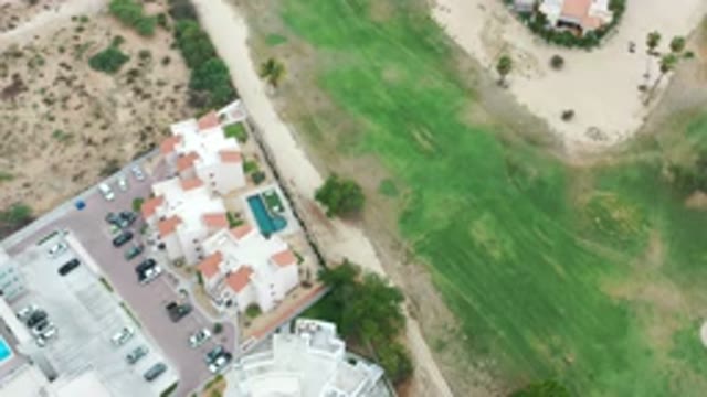 LOS CABOS MEXICO-2020: Aerial View Of A Residential Complex With A Pool