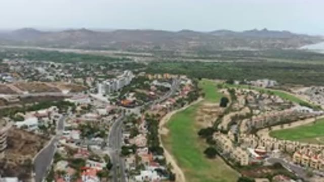 LOS CABOS MEXICO-2020: Panoramic View Over A Cityscape With Mountains In The