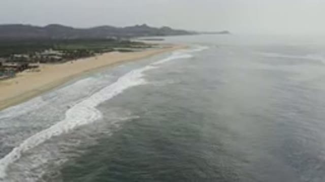 LOS CABOS MEXICO-2020: The Nice View Of Beach Near Mountain And Green Place