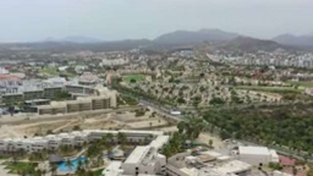 LOS CABOS MEXICO-2020: Camera Zooms In On A Town In Maybe California Or Texas