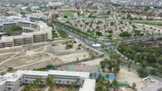 LOS CABOS MEXICO-2020: Cars On The Highway Near Trees And Buildings