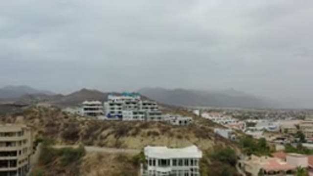 LOS CABOS MEXICO-2020: Tall Buildings On A Hillside
