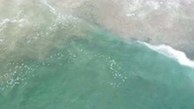 LOS CABOS MEXICO-2020: Powerful Blue and White Waves Crashing Onto the Sand