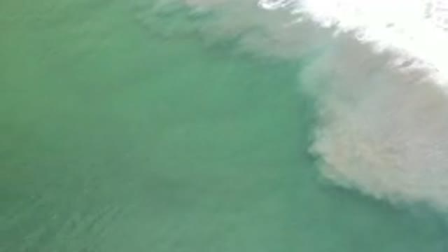 LOS CABOS MEXICO-2020: The White Huge Powerful Wave Makes The Water Around It