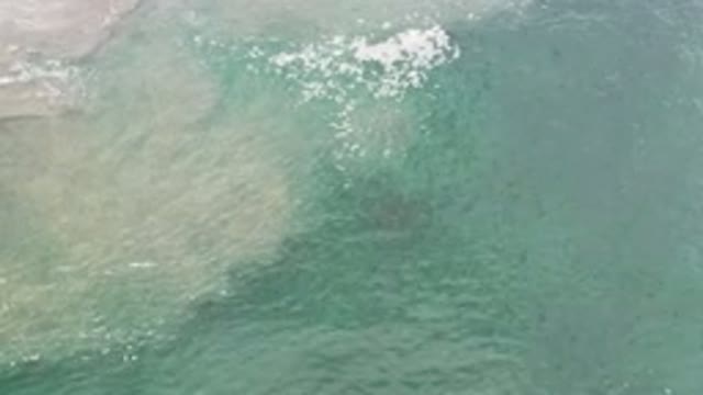 LOS CABOS MEXICO-2020: View From The Top Of An Ocean Tide With Seafoam And
