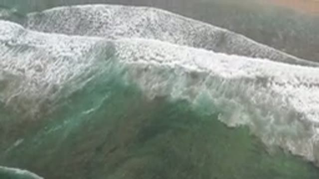LOS CABOS MEXICO-2020: Aerial View of Beach with Waves and Sand