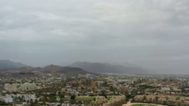 LOS CABOS MEXICO-2020: Gray Cloudy Weather in The City