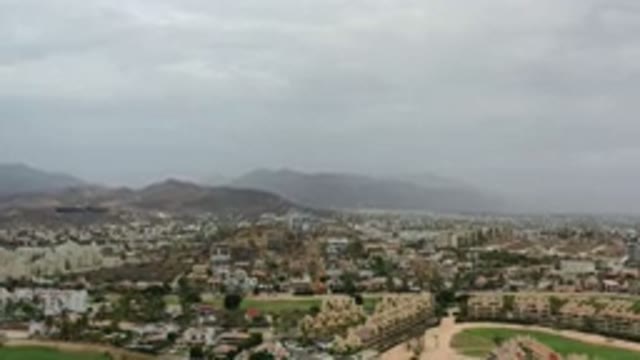 LOS CABOS MEXICO-2020: Camera High In The Air Is Slowly Moving Forward Into A