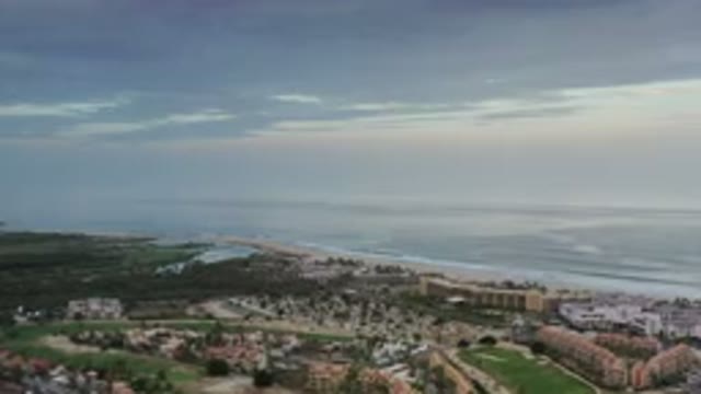 LOS CABOS MEXICO-2020: Footage Of A City With Buildings Next To Mountains And Beaches